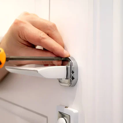 High-Security Lock Installation Expert installing high-security lock for reliable Locksmith Near Me solutions